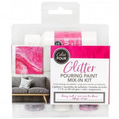 American Crafts Color Pouring - Glitterfarbe Berry
